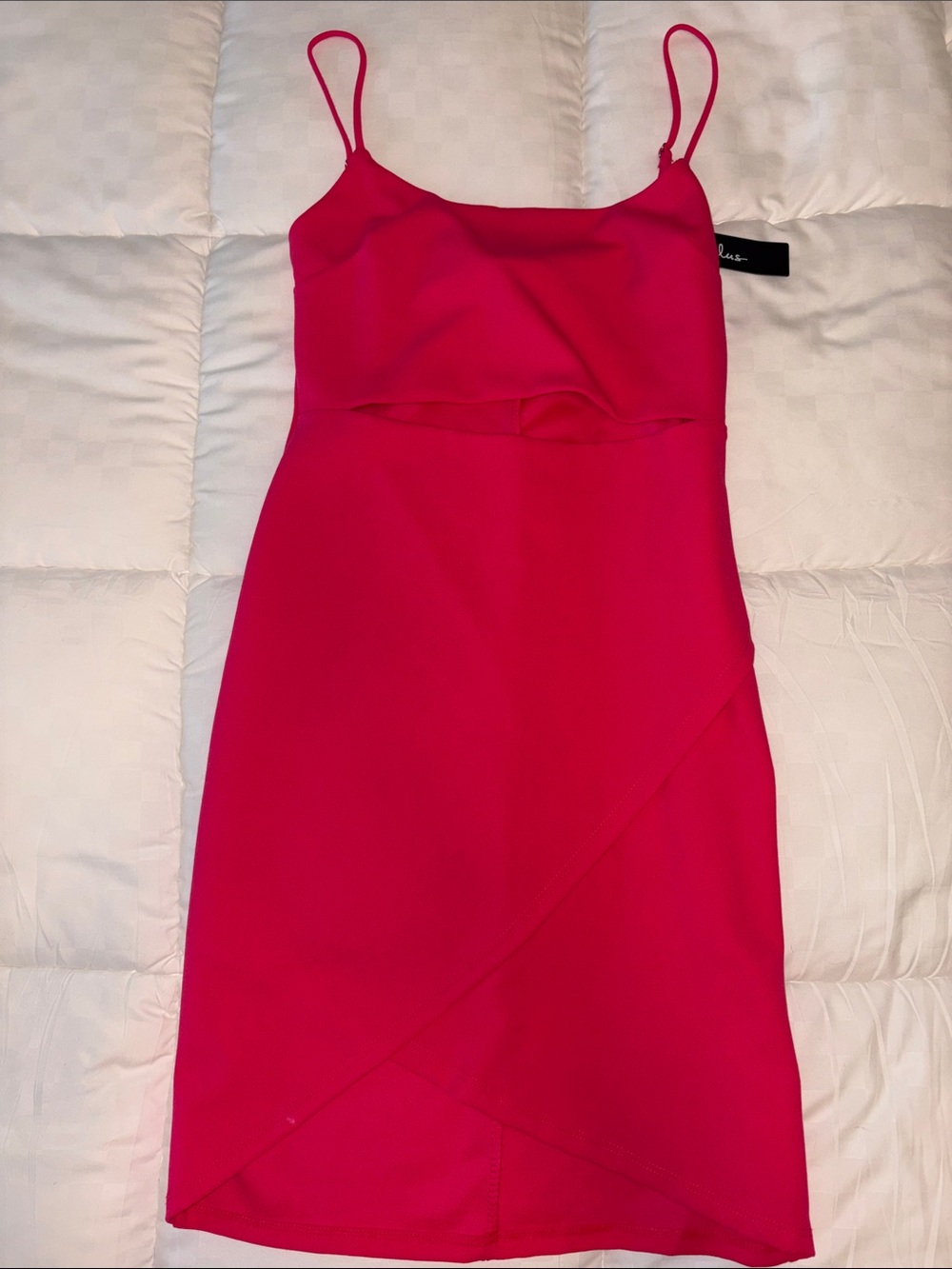 Lulu's Hot Pink Spaghetti-Strap Mini Dress